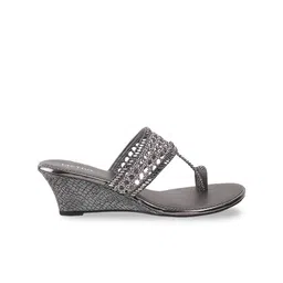 Metro Grey Wedge Sandals image 3