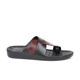 PRIVO by Inc.5 Men Maroon & Brown Leather Comfort Sandals image 5