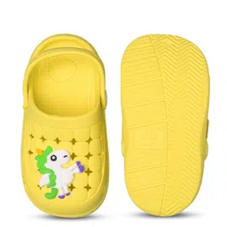 Yellow Bee Girls Unicorn & Rainbow Design Clogs image 2