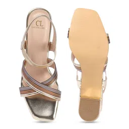 Carlton London Textured Open Toe Block Heels image 4