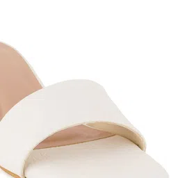 Mast & Harbour White Party Open Toe Block Heels image 5