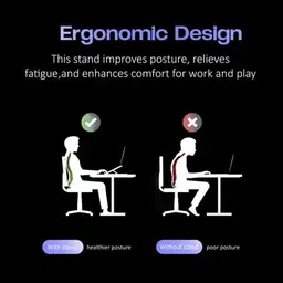 Velario Laptop Stand 7 Adjustable Levels, Portable, Aluminium Laptops & Macbooks Holder Aluminium Desk Stand Laptop Stand with Adjustable Height Compatible with Universal Laptops image 5