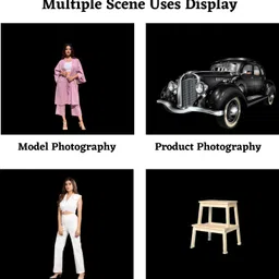 VRITASH 4X8FT Black Screen Background Backdrop Indoor Outdoor YouTube Videos Reflector image 2