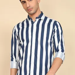 youth first Men Regular Fit Striped Spread Collar Casual Shirt-picture-19