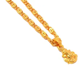 Jewar Mandi Unisex Gold-Tonned Gold-Plated Pendant With Chain-picture-36