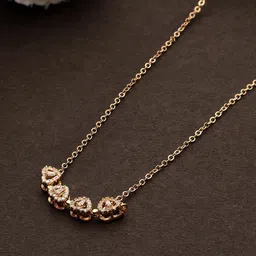 Mali Fionna Gold-Plated Floral Stones-Studded Pendant-picture-24