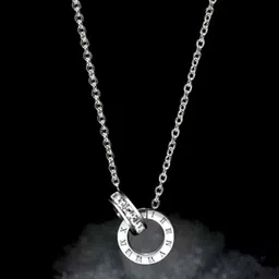 Lila Circular Roman Numericals Stainless Steel Pendants With Chains-picture-19