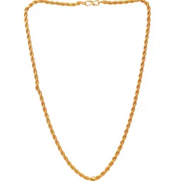 Jewar Mandi Unisex Gold-Tonned Gold-Plated Pendant With Chain-picture-39