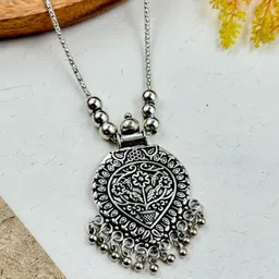 NAMAN ARTS Silver-Plated Contemporary Necklace-picture-15