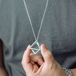 Lila Geometric Pendants with Chains image 5