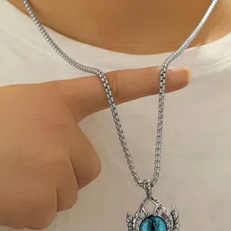 Lila Oval Pendants with Chains image 5