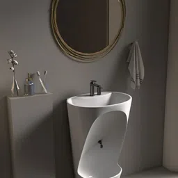 snowberry Wuzu Washbasin with taps and all accesories Pedestal Basin-picture-16