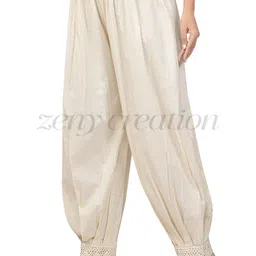 zeny creation Self Design Cotton Women Harem Pants image 3