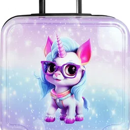 storite Small Cabin Suitcase (15 inch) 4 Wheels - Unicorn Print 360° Spinner Trolly Luggage for Kids - Multicolor-picture-18