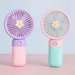 quickdeall Mini Handheld Fan | Rechargeable Cooling Fan Mini fan USB Air Cooler image 2