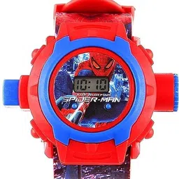 elhify 24 Projector Photo Series Digital Spiderman Kids Watch Digital Watch - For Boys & Girls Spiderman Digital 24 Images spiderman Projector Wrist Led Watch for Kids image 5