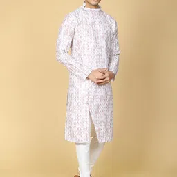 TABARD Geometric Printed Regular Pure Cotton Kurta with Churidar-picture-25