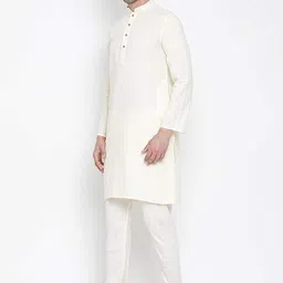 ROYAL KURTA Mandarin Collar Pure Cotton Kurta with Churidar image 4