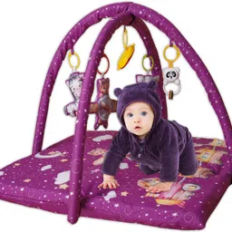 himanshu tex Baby Playgym for Babies Activity Play Gym Mat with 5 Hanging Toys 0 to 24 Month image 1