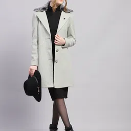 monte carlo Wool Blend Solid Coat For Women image 5
