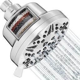 verilux Filtered Shower Head 8 Spray High Pressure Rain Softener Filter Tap Mount Water Filter-picture-26