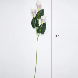 casacraft from pepperfry Purple Polyurethane Real Touch Callalily Artificial Flowers image 3