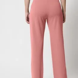 tykun Women Regular Fit Pink Cotton Blend Trousers image 2