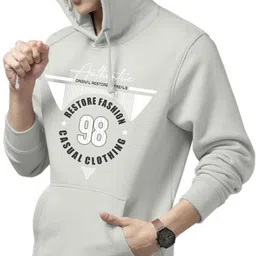 woostro Men Full Sleeve Printed Hooded Sweatshirt image 2