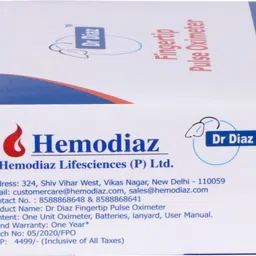 Dr.Diaz Finger Tip Pulse Oximeter Blood Oxygen Sensor Meter SpO2 Monitor Pulse Oximeter image 5