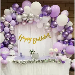 Special You Birthday Decoration Kit For Girls With Purple Balloons- 49 Pcs-picture-15