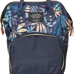 Stylish Babies Super Spacious Multipurpose Leaf/ Flower Printed Daiper Bag-image-3