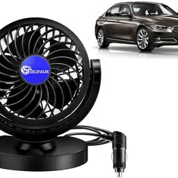 selifaur Single Head 360 Degree High Speed Car Dashboard Fan - 3 Series Car Interior Fan image 1