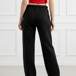 tedwoods Women Graphic Print Black Track Pants image 2