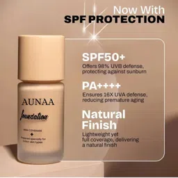 aunaa MAARS High Coverage Liquid Blemish Free & Blendable Makeup Foundation image 3