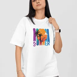 Moda Rapido Women Printed Drop-Shoulder Sleeves Pockets T-shirt-picture-36