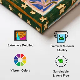 ASIAN MONK Multicoloured Single Piece Wood Floral and Botanical Wall Paintings image 5