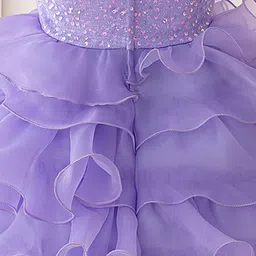 FOREVER FRIDAY Girls Embellished Off-Shoulder Fit & Flare Knee Length Dress image 2