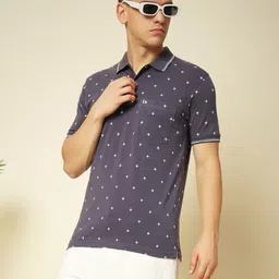UNIBERRY Men Printed Polo Collar T-shirt-image-80