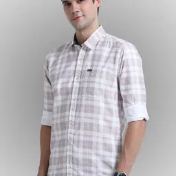 RS Fashions Checked Spread Collar Roll-Up Sleeves Comfort Slim Fit Casual Shirt image 4