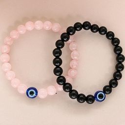 Divine souvenirs Unisex Set Of 2 Artificial Beaded Elasticated Bracelets-picture-17