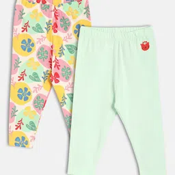 MINI KLUB Girls Pack Of 2 Printed Leggings-image-70