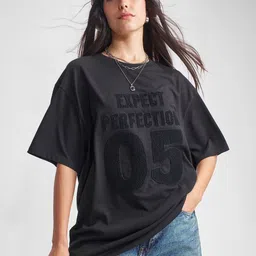 Street By Tokyo Talkies Women Typography Printed Round Neck Oversized T-shirt-image-81