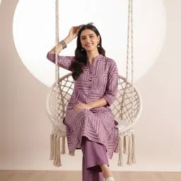 GULMEHAK Women Printed Pleated Pure Cotton Kurta with Palazzos-picture-38