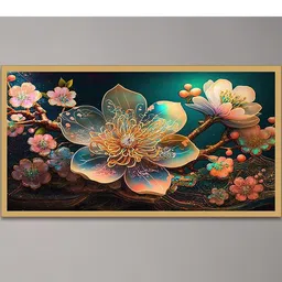DEKORSTATION Multicoloured 1 Piece Canvas Floral Wall Paintings-image-90