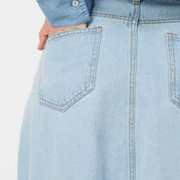 max Cotton A-Line Midi Skirt image 2