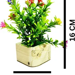 Dekorly Green Artificial Flowers & Plants With Pot image 3