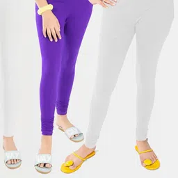 Tik Tok WEARS Girls Purple Churidar Length Leggings-picture-37
