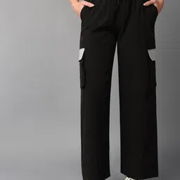 The Roadster Lifestyle Co Woman Regular Fit Mid-Rise Trousers-picture-16