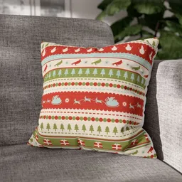 LUSHLYF White & Red 5 Pieces Geometric Velvet Square Cushion Covers image 2