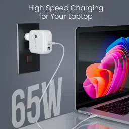 portronics Adapto 65C 65W Laptop Charger image 2